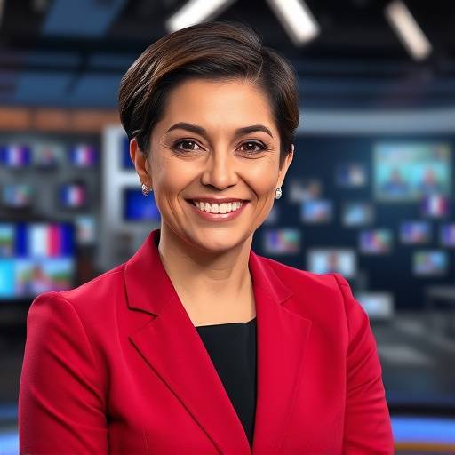 Presentador principal de noticias en Claridad Visual, sonriendo amablemente.